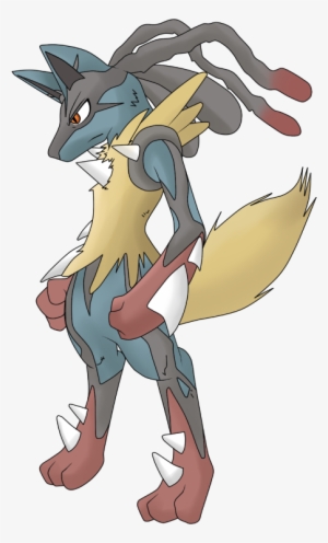 Megalution Mega Lucario Pokemon X And Y Artwork By - Dibujo De Mega Lucario
