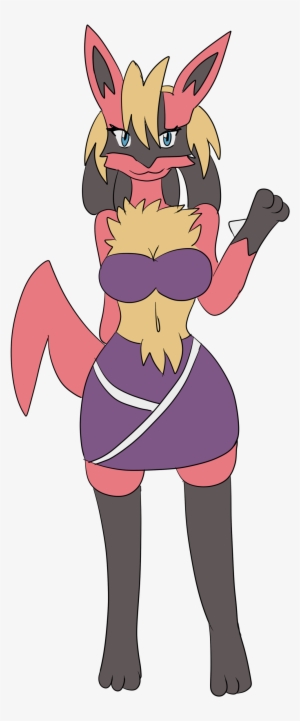 Red Lucario, Female - Portable Network Graphics