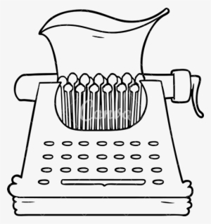 Vector Royalty Free Library Cage Drawing Old School - Maquina De Escrever Em Desenho