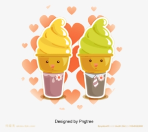 Cartoon Ice Cream Dessert, Cream, Ice Cream, Dessert - Ice Cream Vector Cute