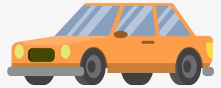 Free Download High Quality Cartoon Car Png Icon Orange - Cartoon Car No Background