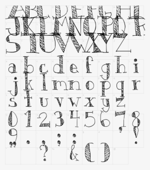 Font Characters - Line Art