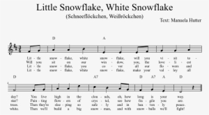 Little Snowflake, White Snowflake Sheet Music Composed - Christian Worldview
