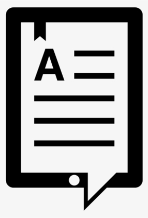 Reading Text In A Speech Bubble On Tablet Screen Vector - Электронная Книга Вектор