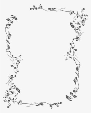 Grey Floral Border Png Pic - Assignment Front Pages Design