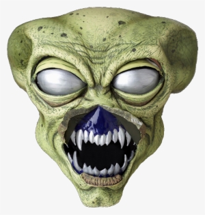 Alien Action Jaw Mask Moving Mouth - Adult Alien Halloween Mask