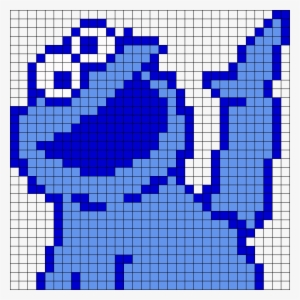 Cookie Monster Perler Bead Pattern / Bead Sprite - Minecraft Characters To Build