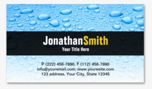 Plumber Business Cards With Blue Water Drops - Visiting Card Design Sri Lanka