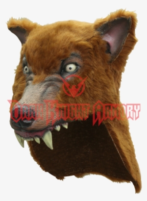 Brown Wolf Head Mask - Brown Wolf Helmet