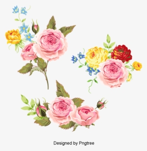 Hand-painted Flowers Vector, Flowers, Flowers, Flower - Ye Store Big Pink Rose Shower Curtain Thicken Waterproof