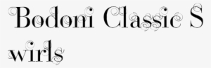 Bodoni Classic Swirls - Bodoni