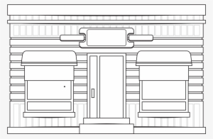 Store Fronts Shop 13 Black White Line Art 1969px 52 - Tver