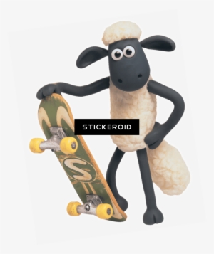 Shaun The Sheep Skateboard - Naklejka Na Okno