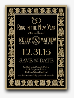 Gatsby New Year Save The Date - Save The Date Gatsby