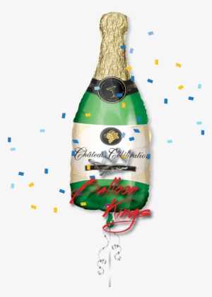 Champagne Bottle - Champagne Balloon Transparent