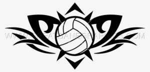 Tribal Voleyball Clipart - Rose Black And White Silhouette