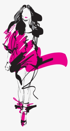 Topazio-fashion - Fashion Model Sketch Vector Illustration