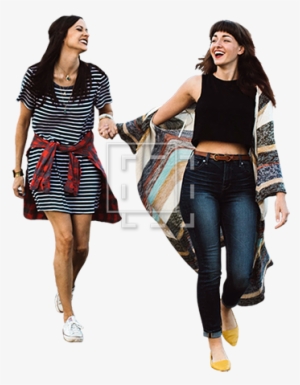 Girlfriends Holding Hands