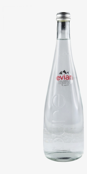 Evian Water Glass Bottle
