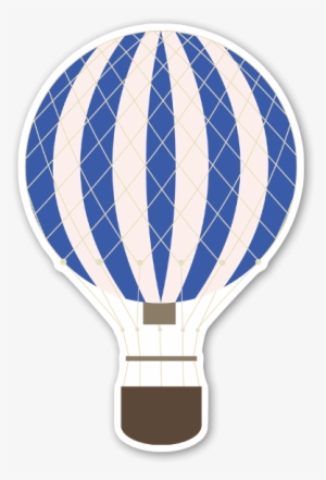 Blue Hot Air Ballon Stickers - Balão De Ar Azul