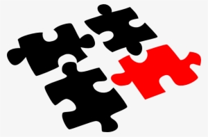 Red Puzzle Piece Png - Red And Black Puzzle Pieces