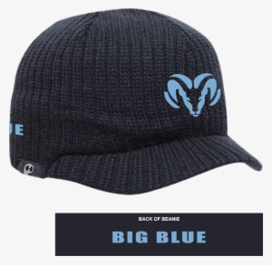 Big Blue Knit Beanie With Visor - Dodge Ram