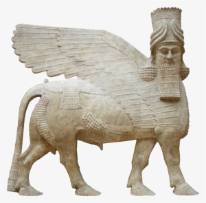 Human Headed Winged Bull Facing - Winged Bull