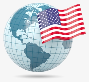 Illustration Of Flag Of United States Of America - Globe With Philippines Flag