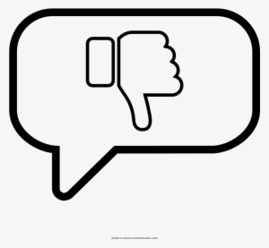 Thumbs Down Coloring Page - Diagram