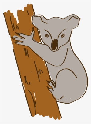 Clipart Download Koala Cartoon Hand Painted - Coala Desenho