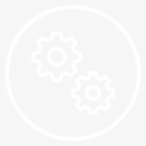 White Circle Gears-01 - Web Logo Png White