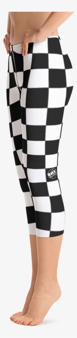 Checkered Flag Bmx Mom Leggings - Leggings