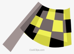 Checkered Flag Royalty Free Vector Clip Art Illustration - Illustration