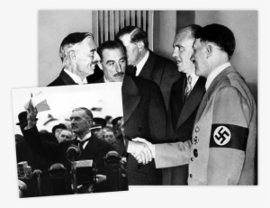 When Chamberlain Returned To Britain He Held Up The - Neville Chamberlain Meeting Hitler