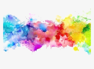 Color Png Transparent - Paint Splatter Rainbow