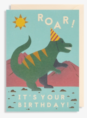 Roar Dinosaur Birthday Card - Grattis-kort