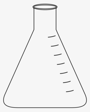 Laboratory Flasks Erlenmeyer Flask Laboratory Glassware - Erlenmeyer Flask Clip Art Black And White