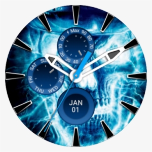 Blue Fire Skull Preview