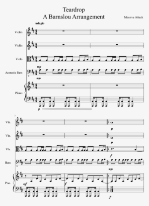 Print - Teardrop Massive Attack Score