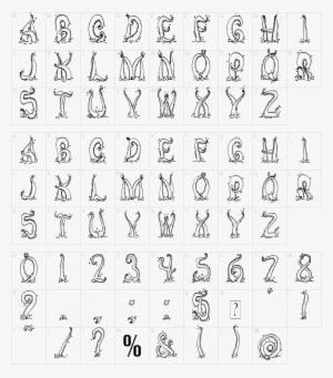 Tentacles Font - Number