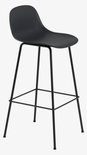 23710 Fiber Bar Stool Wback Tube H75 Blackblack - Muuto Fiber Bar Stool Tube Base