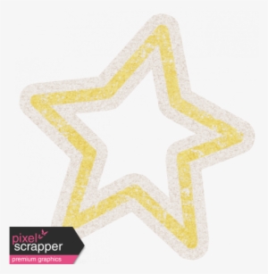 Lil Monster Yellow Star Outline Sticker - Vector Graphics