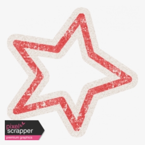 Lil Monster Red Star Outline Sticker - Bedankt Het Ga Je Goed