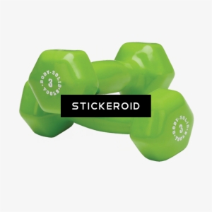 Dumbbells - Body Solid Vinyl Dumbbells 3 Lb Pair (green)