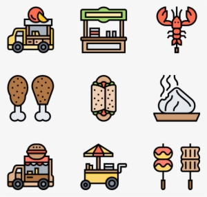 Street Food And Food Trucker - Greek Cartoon Png