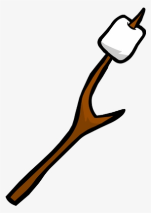 Marshmallow Stick Clipart - Marshmallow On A Stick Clipart