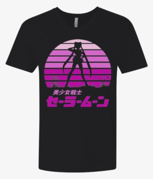 Sailor Moon Sun Set Men's Premium V-neck - Sailor Moon Shirts