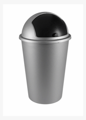 Garbage Can, Silver - Steel