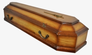 Spanish Shaded Oak Coffin - Plywood