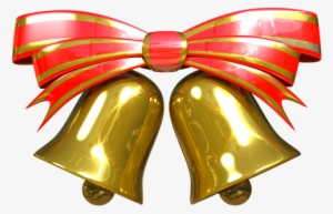 Bell And Red Bow - Fiocco Rosso Natalizio